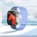 Ремешок для Apple Watch HOCO AS102 Жидкий силиконовый магнитный ремешок для часов iWatch (38/40/41 мм) (темно-синий с серым)