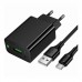 Сетевое зарядное устройство USB + кабель Type-C HOCO CS92A QC3.0 18W (черный) Сетевое зарядное устройство USB + кабель Type-C HOCO CS92A QC3.0 18W (черный)