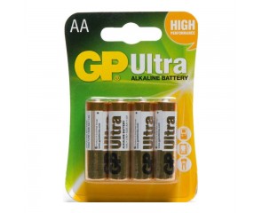 Батарейка алкалиновая GP LR6/4BL ULTRA  (цена за блистер 4 шт)