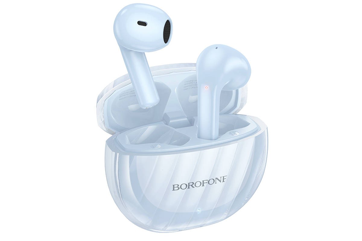 Наушники вакуумные беспроводные BOROFONE BW51 Solid  true wireless BT headset Bluetooth (ice blue)