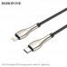 Кабель USB Type-C - Lightning BOROFONE BU29 черный 1,2м (с усиление сгиба)