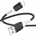 Кабель USB - Lightning HOCO X82, 2,4A черный силиконовый 1м