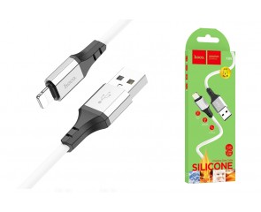 Кабель USB - Lightning HOCO X86, 2,4A (белый) 1м (силиконовый)