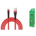 Кабель для iPhone BOROFONE BU4 small maistline lightning cable 1м красный