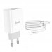 Сетевое зарядное устройство Type-C + кабель Type-C HOCO C80A Rapido PD+QC 3.0 черный (быстрая зарядка)