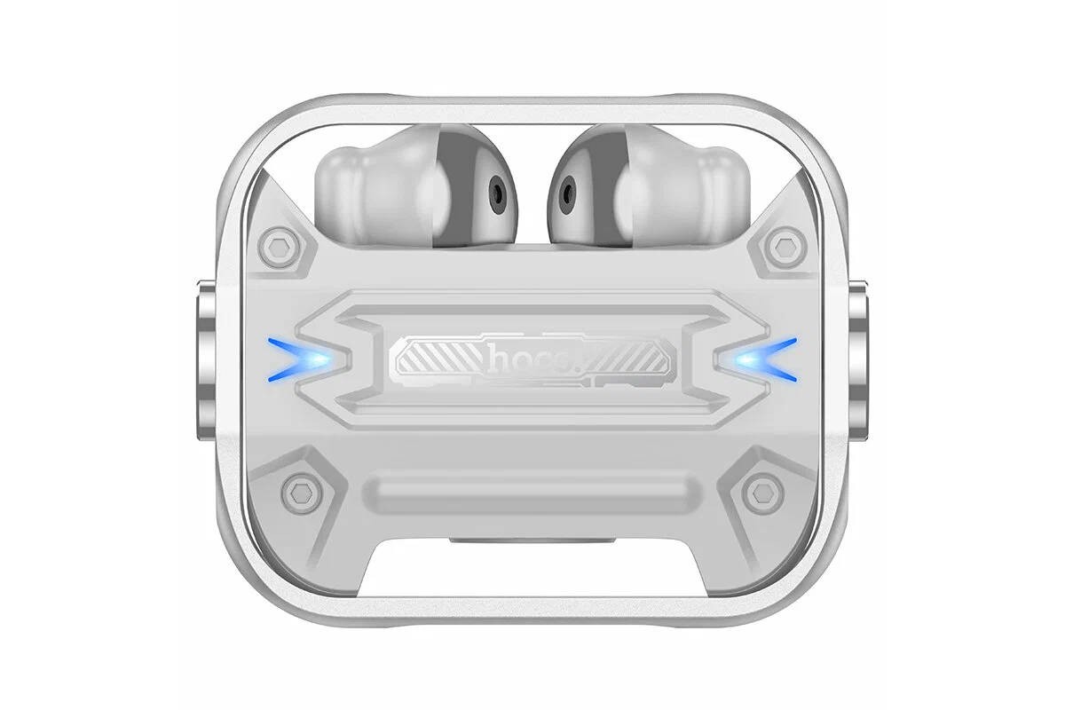 Наушники вакуумные беспроводные HOCO EW55 Trendy rue wireless stereo headset Bluetooth (серебристый)
