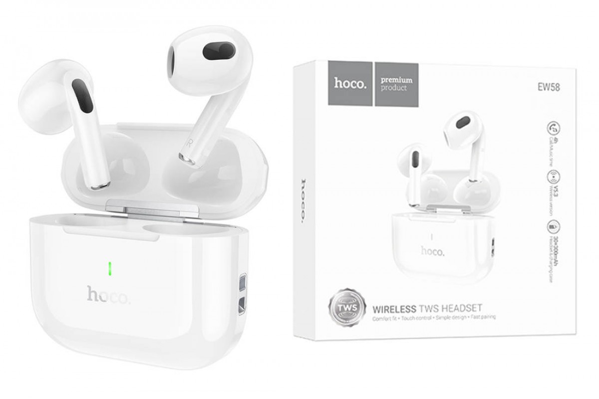 Наушники вакуумные беспроводные HOCO EW58 True wireless stereo headset Bluetooth (белый)
