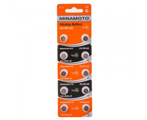 Батарейка часовая MINAMOTO AG3 LR41/10BL (цена за блистер 10 шт)