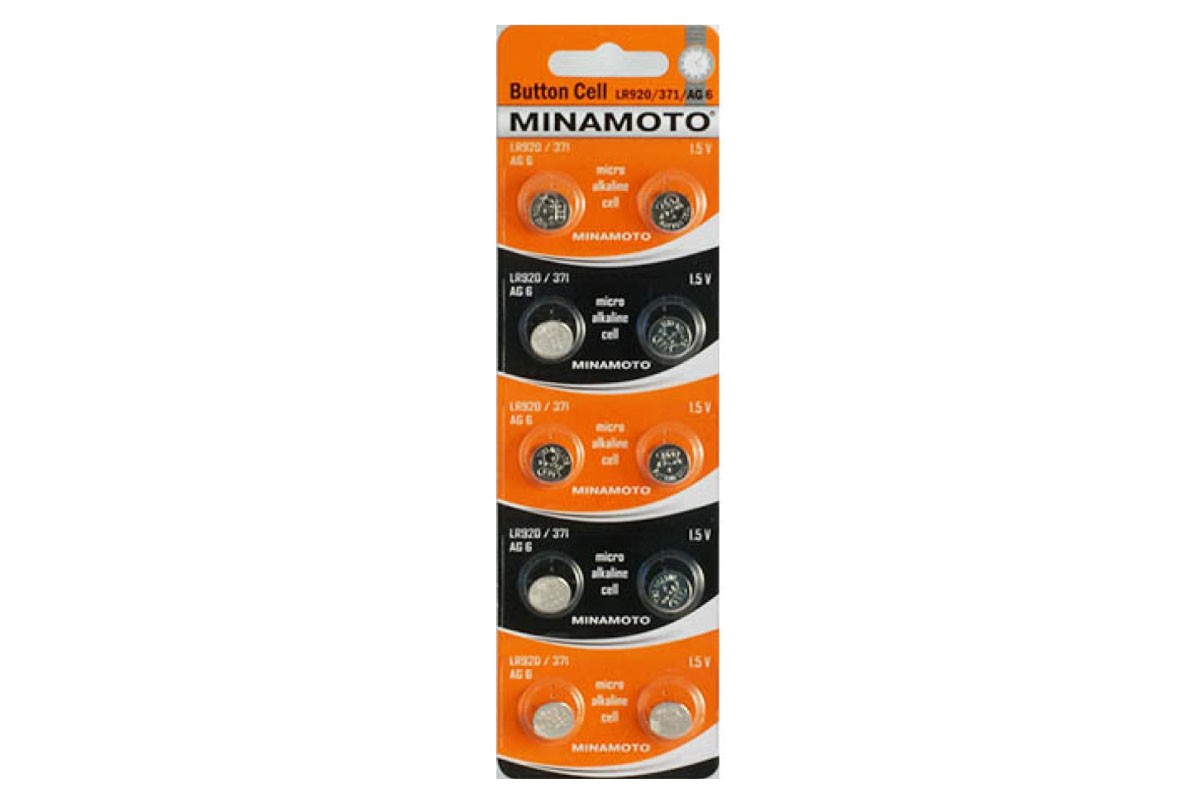 Батарейка часовая MINAMOTO AG6 LR920/10BL (цена за блистер 10 шт)