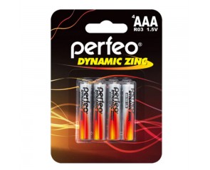 Батарейка солевая Perfeo R03 AAA/4BL Dynamic Zinc (блистер цена за 4 шт)