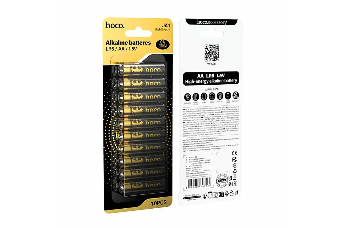Батарейка алкалиновая HOCO JA1 AA LR6 (10PCS) (черный)