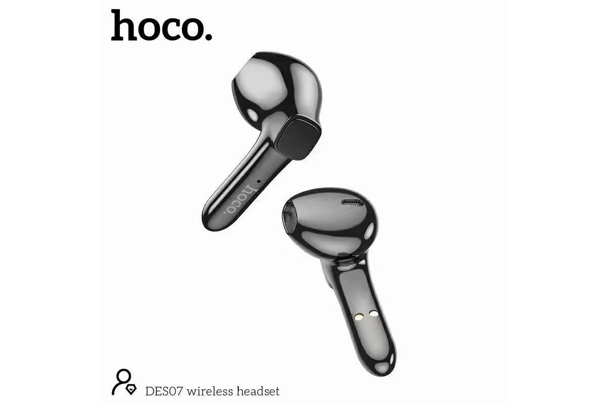 Беспроводные наушники DES07 TWS wireless headset  HOCO белые