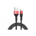 Кабель USB micro USB HOCO X26 Xpress charging data cable (черно-красный) 1 метр