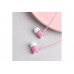 Гарнитура HOCO M37 pleasant sound universal earphones with microphon 3.5мм розовый