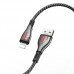 Кабель для iPhone BOROFONE BU23 Highway charging data cable for Lightning 1м серый