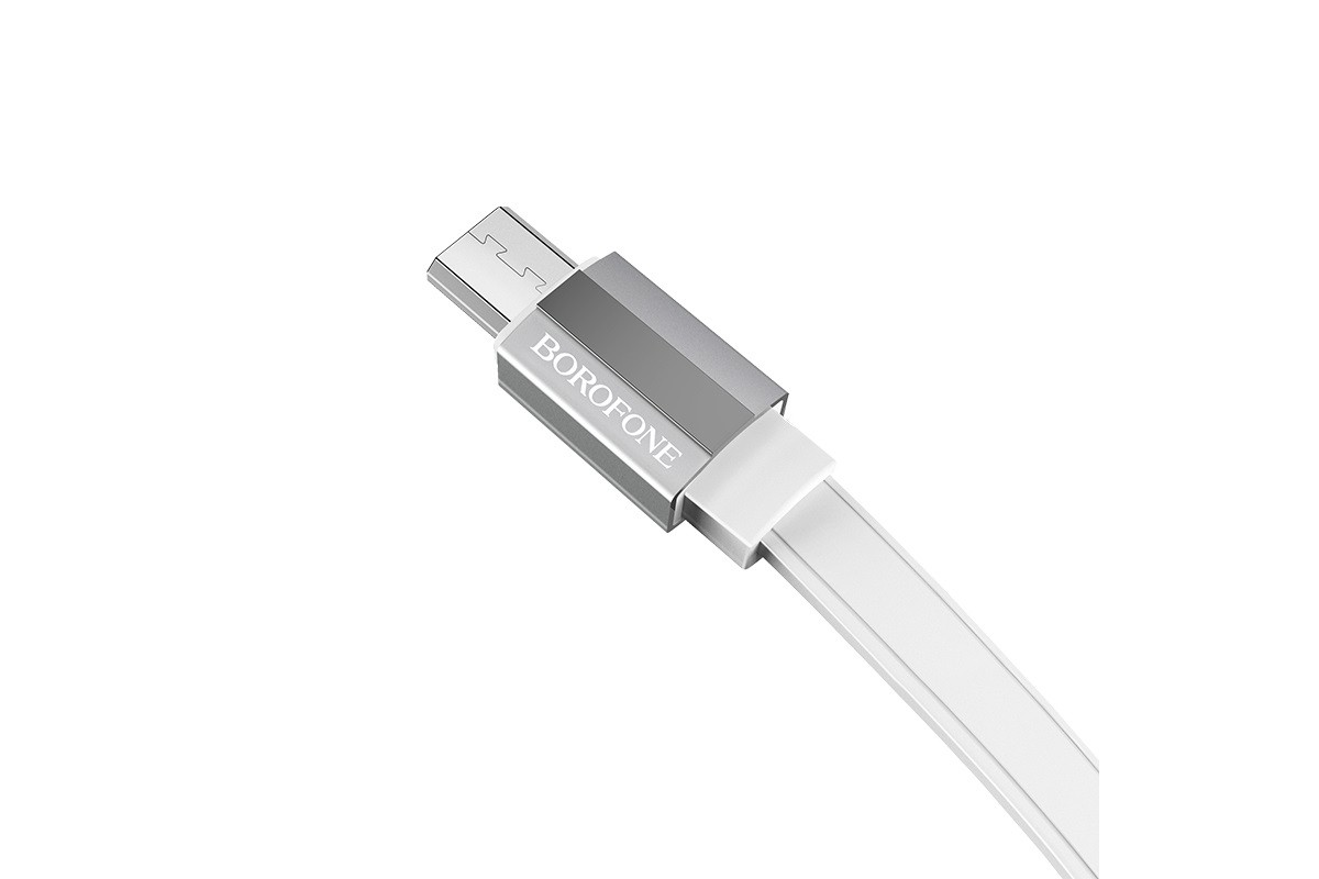 Кабель USB micro USB BOROFONE BU8 Glory charging data cable (белый) 1 метр