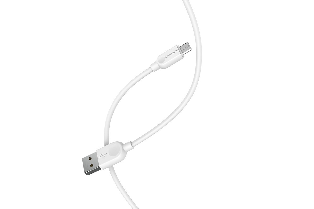 Кабель USB micro USB BOROFONE BX14 LinkJet (белый) 3 метра