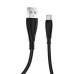 Кабель USB BOROFONE BX38 Cool charge charging data cable for Type-C (черный) 1 метр