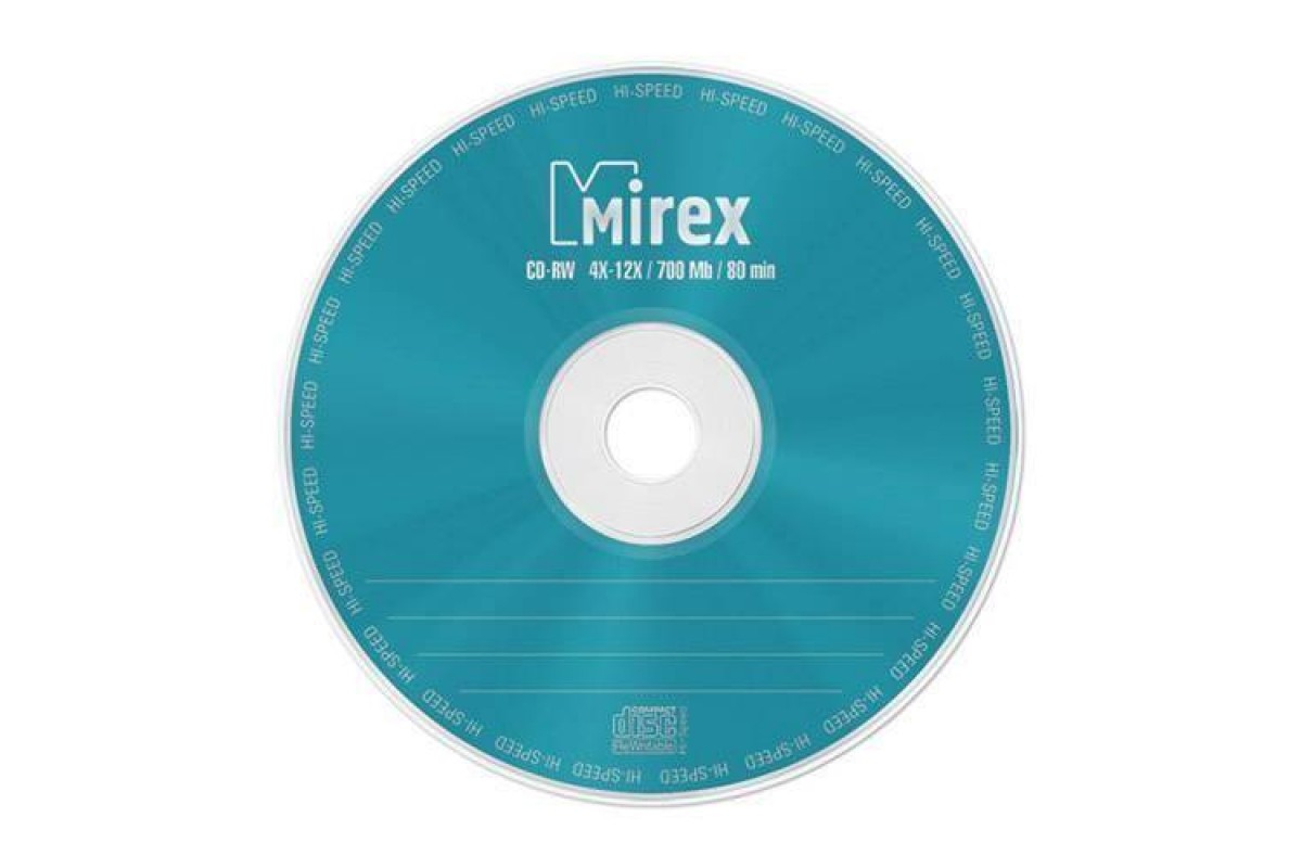 CD-RW Mirex 700Мб 4X-12X (термоупаковка 50 штук)