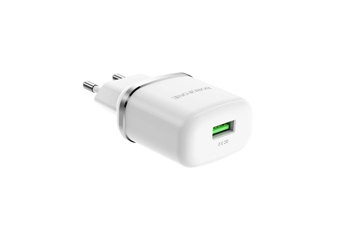 Сетевое зарядное устройство BOROFONE BA36A QC3.0 single port charger белый