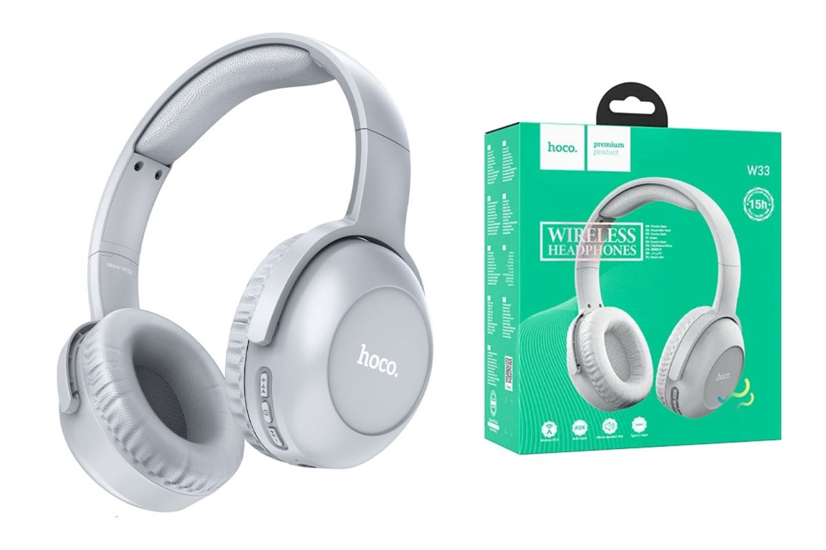 Беспроводные внешние наушники HOCO W33 Art sound BT wireless headphones серый