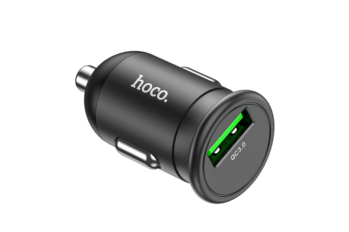 Автомобильное зарядное устройство USB HOCO Z43 Mighty single port QC3.0 car charger черный