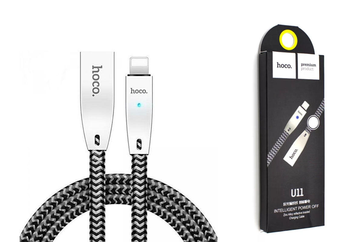 Кабель для iPhone HOCO U11 Lighting cable 1м черный