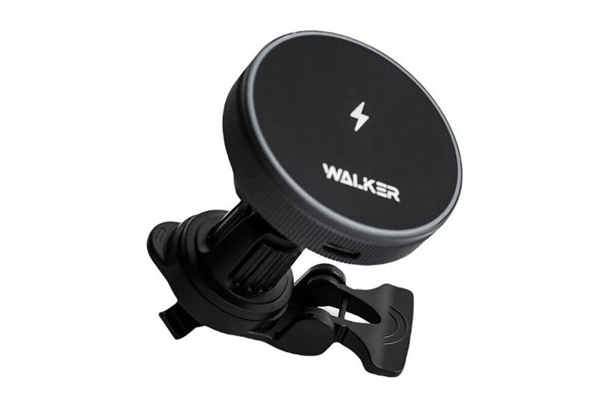 Держатель автомобильный для телефона WALKER CX-055 магнитный на воздуховод, с беспроводным ЗУ, черный Держатель автомобильный для телефона WALKER CX-055 магнитный на воздуховод, с беспроводным ЗУ, черный