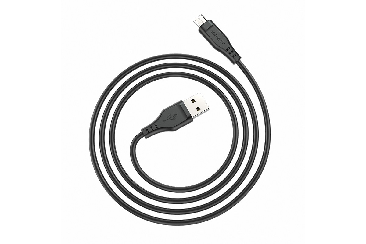 Кабель USB - MicroUSB ACEFAST C3-09 черный 1,2м