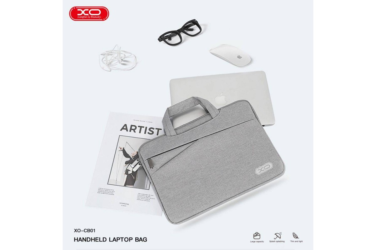 Сумка для ноутбука XO CB01  Laptop bag (13 inch and 14 inch) (серый)