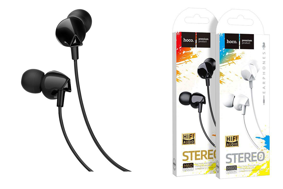 Гарнитура HOCO M60 Perfect sound universal earphones черная