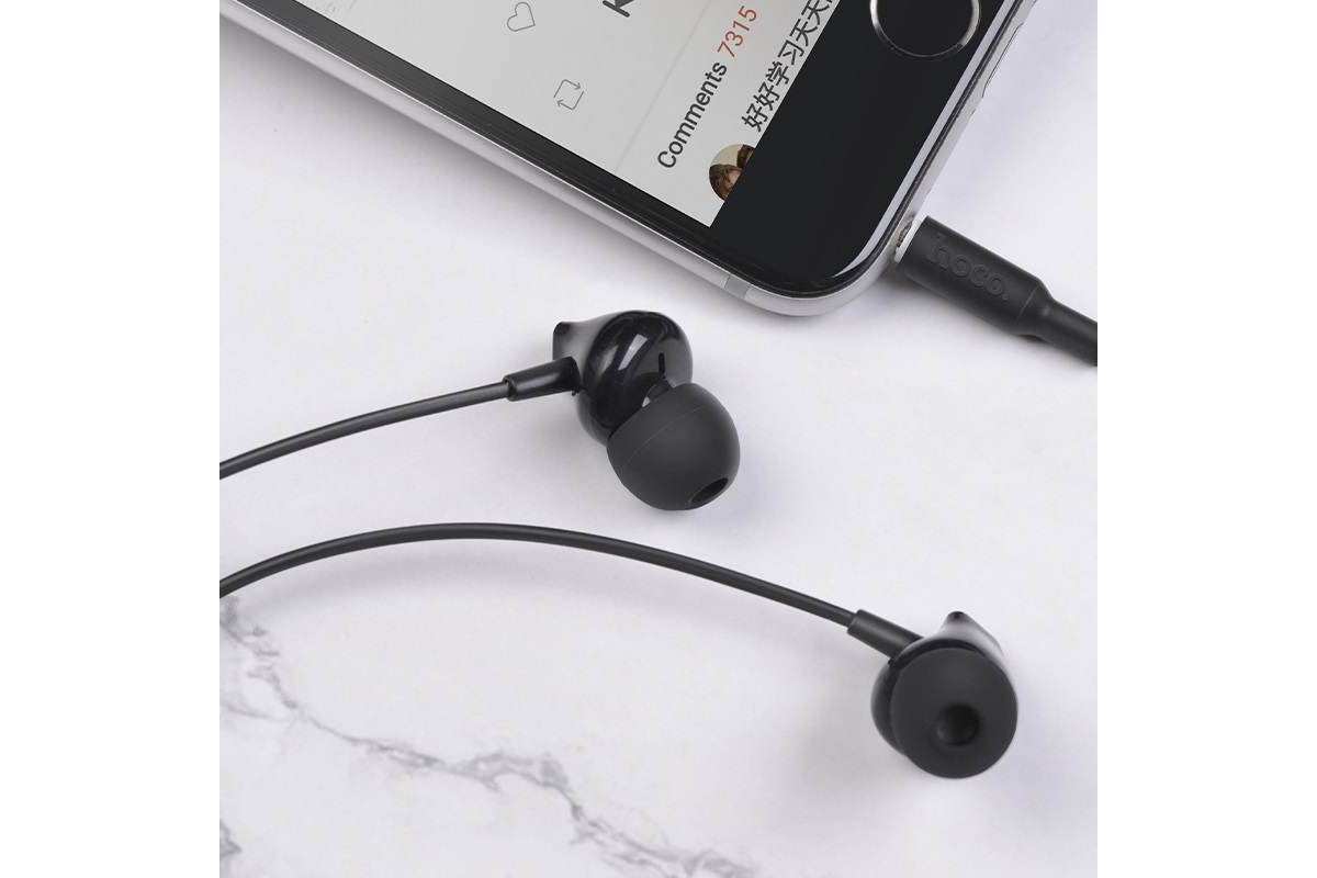 Гарнитура HOCO M60 Perfect sound universal earphones черная