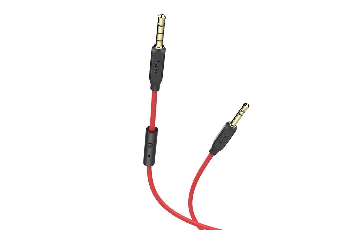 Кабель удлинитель HOCO UPA12 AUX Audio cable 3.5 1 метр черный с микрофоном