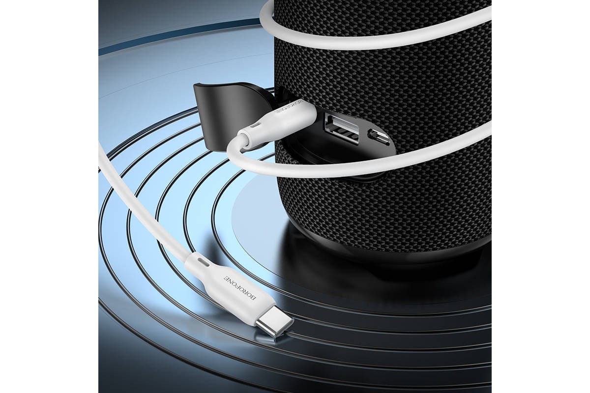 Кабель аудио BOROFONE BL18 (штекер Type-C - штекер AUX) Digital audio conversion cable (черный) силиконовый