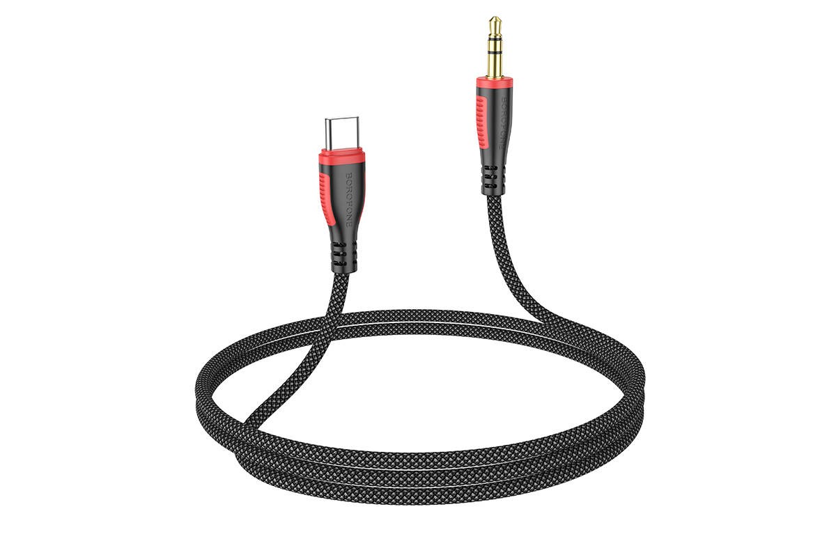 Кабель аудио BOROFONE BL14 (штекер Type-C - штекер AUX) Digital audio conversion cable (черный)