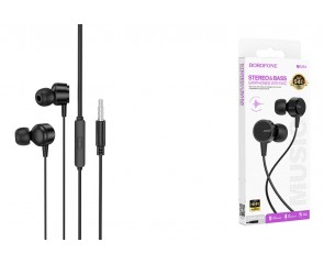 Наушники вакуумные проводные BOROFONE BM94 Sonar (черный) Наушники вакуумные проводные BOROFONE BM94 Sonar (черный)