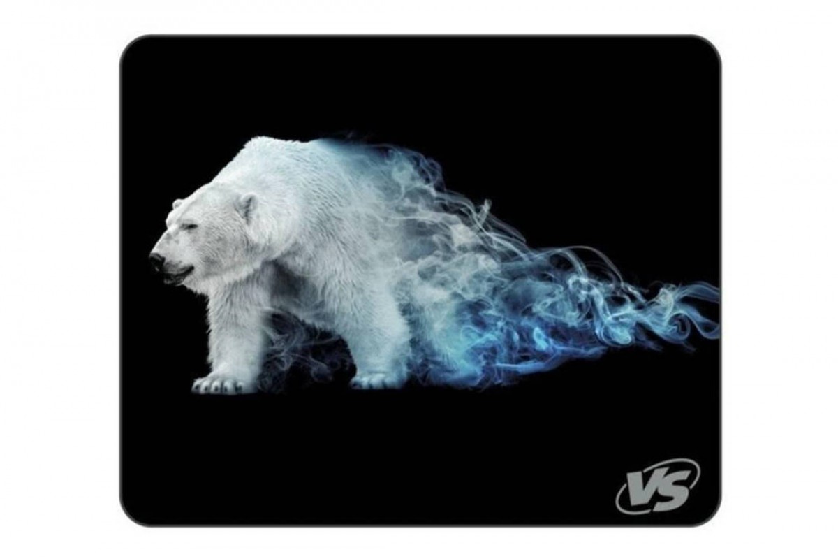 Коврик для мышки Perfeo "Flames", "Белый медведь", (240*320*3 мм), ткань+рез. основание