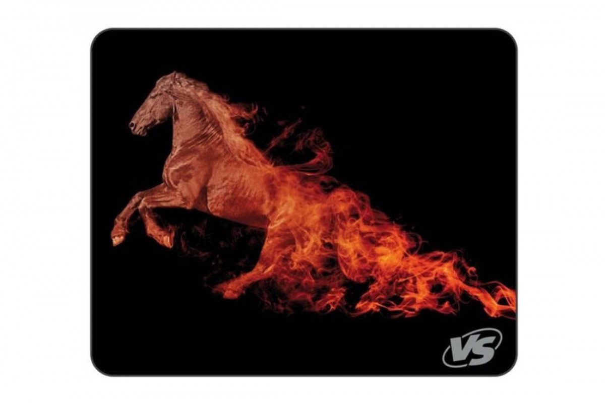 Коврик для мышки Perfeo "Flames", "Лошадь", (240*320*3 мм), ткань+резиновое основание