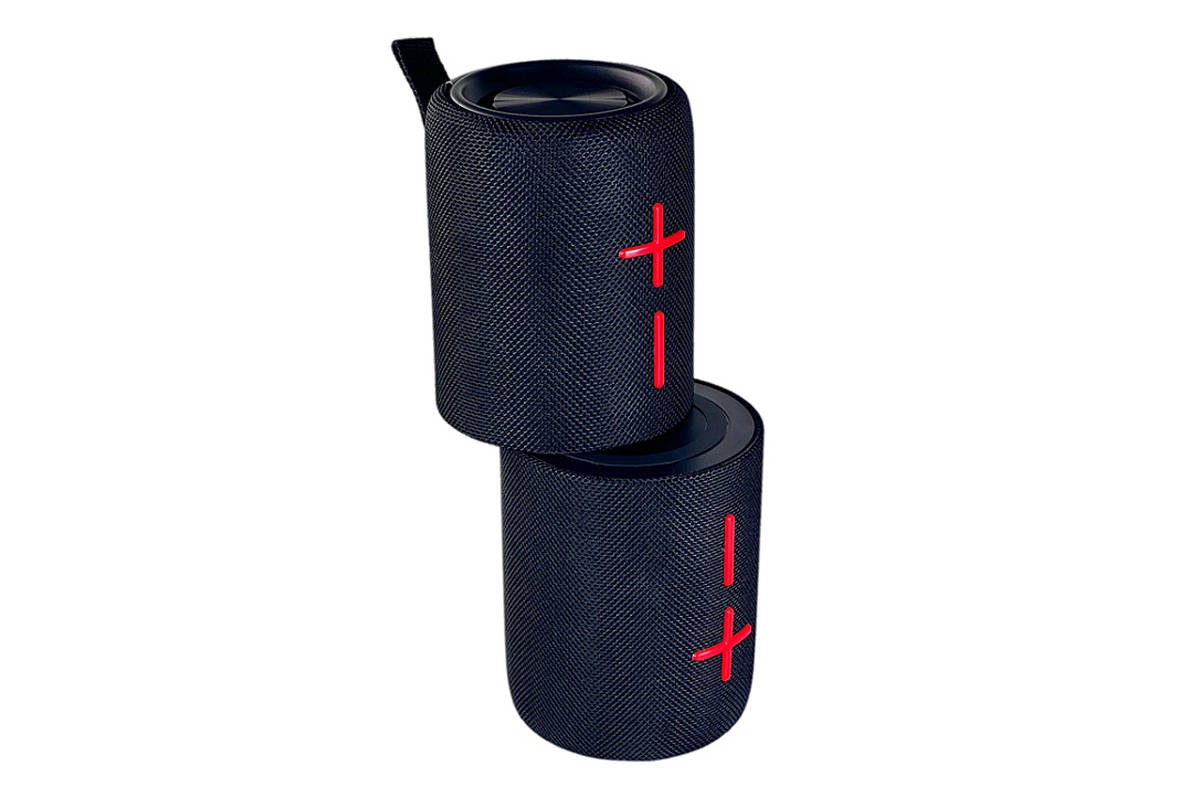 Портативная беспроводная колонка WALKER WSP-710, Bluetooth, 2в1 на магнитах, 10Вт*2, стереопара TWS, черная