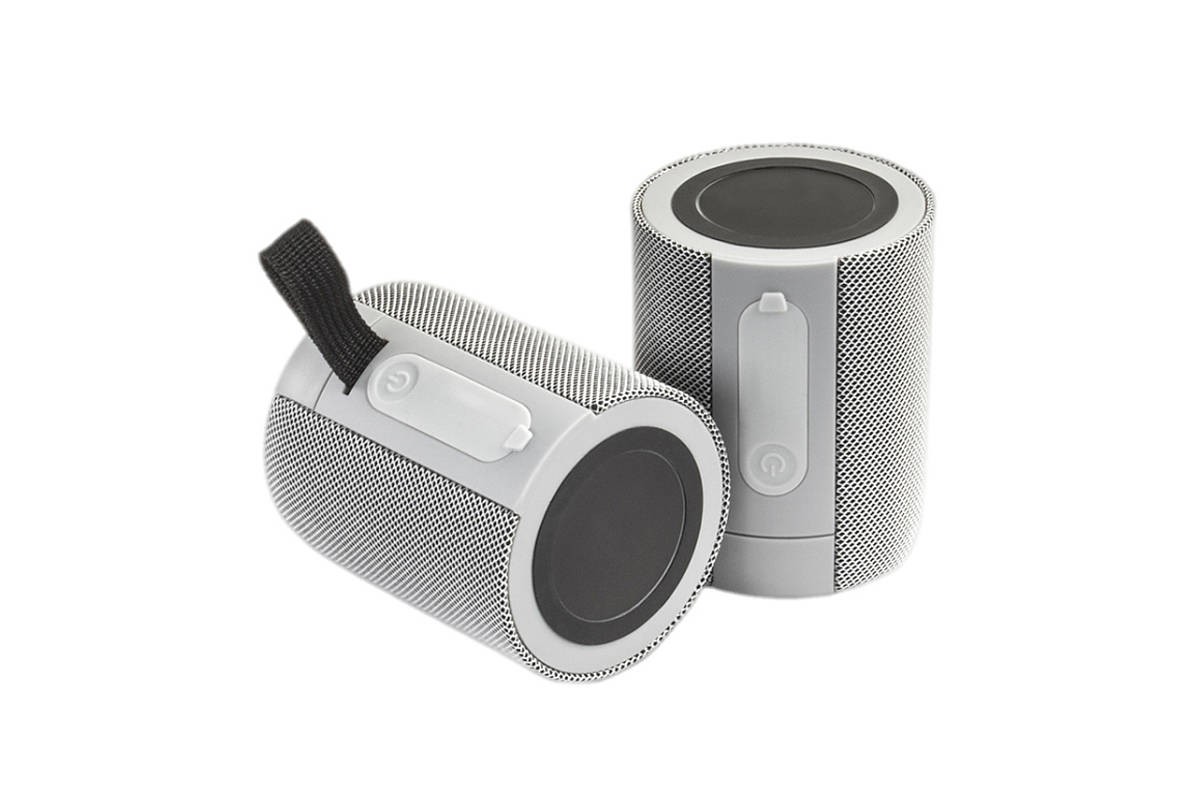 Портативная беспроводная колонка WALKER WSP-710, Bluetooth, 2в1 на магнитах, 10Вт*2, стереопара TWS, серая
