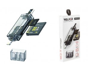 Картридер WALKER WCD-71 (SD/micro SD), Type-C-Lightning