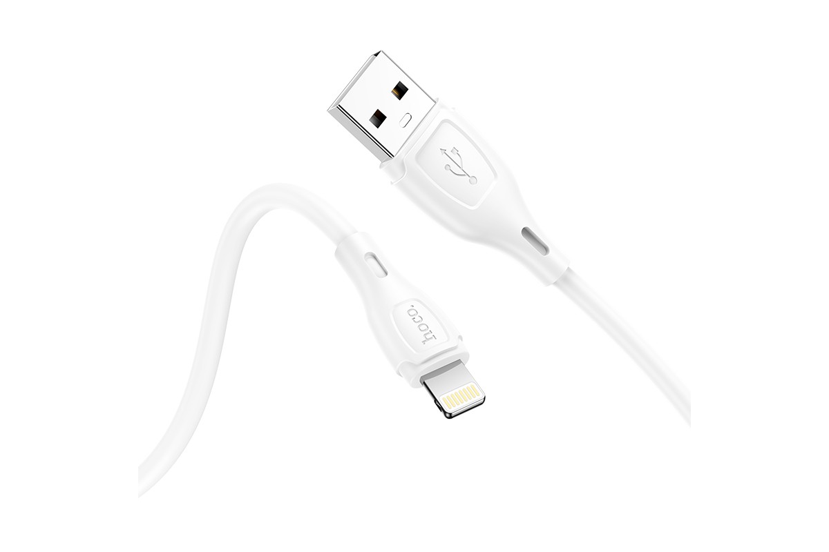Кабель для iPhone HOCO X61 Ultimate silicone charging data cable for Lightning 1м белый