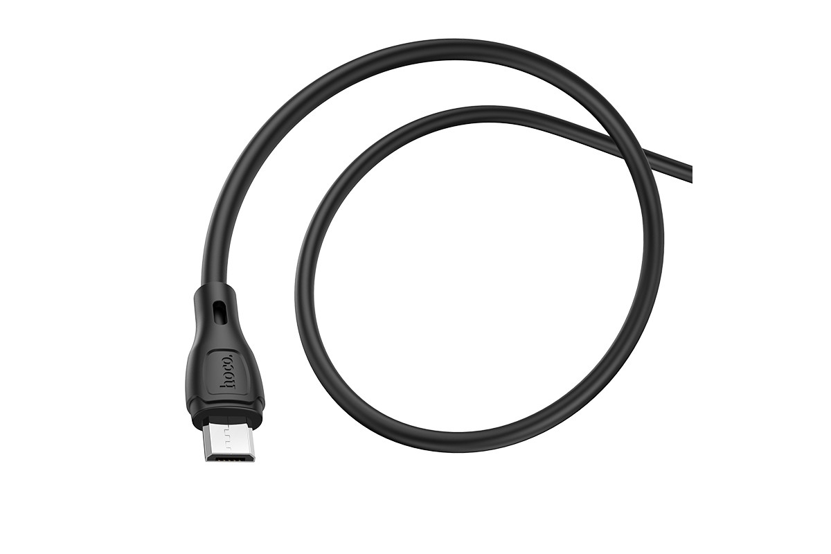 USB D.CABLE micro USB HOCO X61 Ultimate silicone (черный) 1 метр