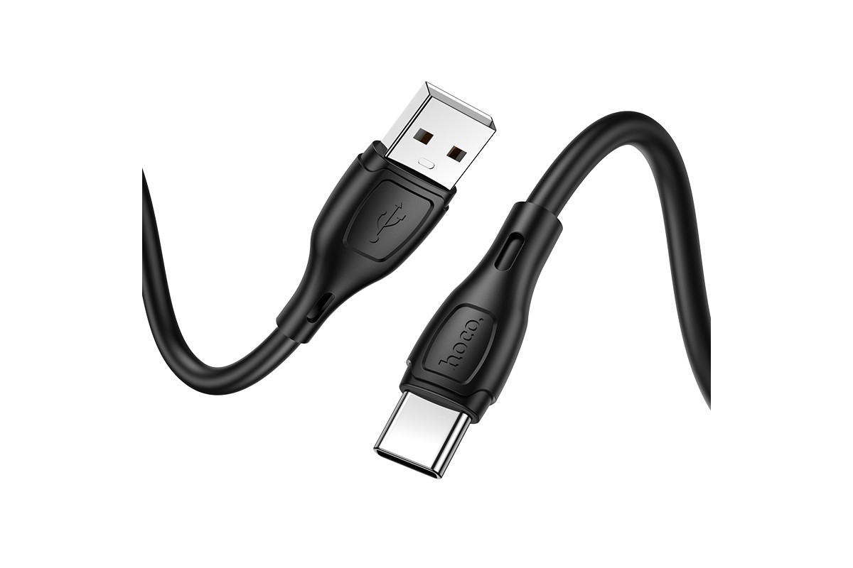 USB D.CABLE HOCO X61 Ultimate silicone charging cable for Type-C (черный) 1 метр