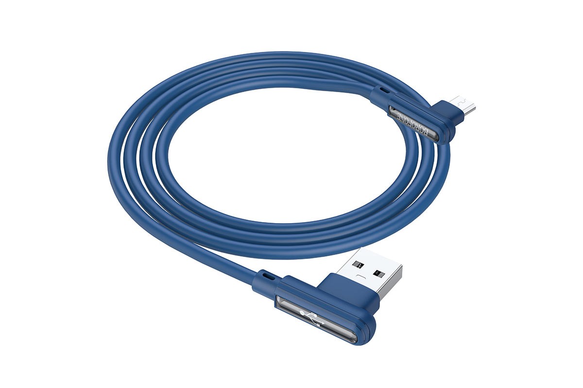 Кабель USB - MicroUSB BOROFONE BX58 2,4A синий 1м