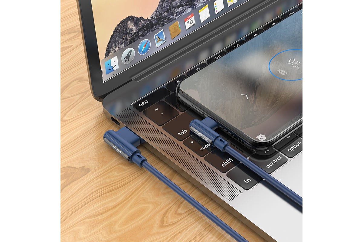 Кабель USB - MicroUSB BOROFONE BX58 2,4A синий 1м