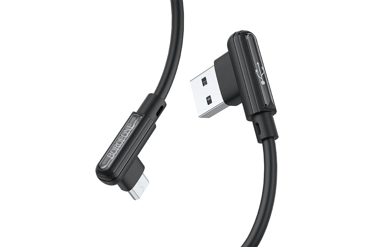 Кабель USB - MicroUSB BOROFONE BX58 2,4A черный 1м
