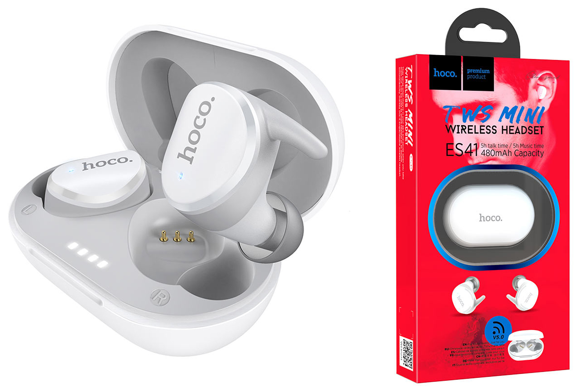 Bluetooth-гарнитура ES41 Clear sound TWS bluetooth earphone HOCO белая