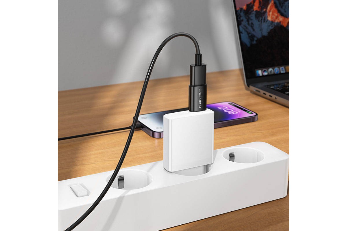 Переходник OTG Borofone BV26C Type-C штекер на USB USB3.0 (черный)