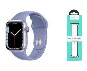 Ремешок для Apple Watch HOCO WA01 Классический спортивный силиконовый ремешок Flexible series (42-49 мм, лаванда)